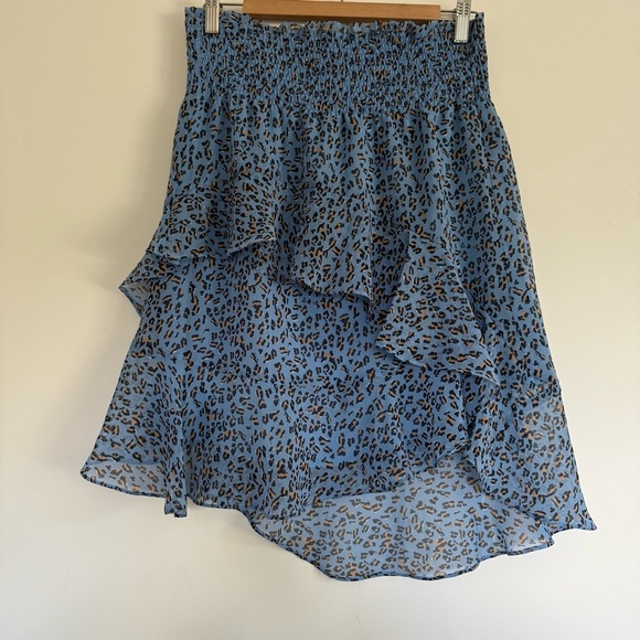 Munthe mid-length asymmetrical animal print in blue skirt Size: 36IT/ 4 US - Picture 1 of 4